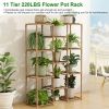 Multi-tier Wooden Plant Stand 11 Potted Flower Display Shelf Rack