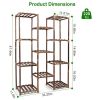 Multi-tier Wooden Plant Stand 11 Potted Flower Display Shelf Rack