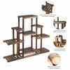 Tier Flower Wood Stand Plant Display Rack Storage Shelf