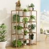 Multi-tier Wooden Plant Stand 11 Potted Flower Display Shelf Rack