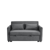 Convertible Sofa Bed, 3-in-1 Versatile Velvet Double Sofa with Pullout Bed, Seat with Adjustable Backrest, Lumbar Pillows, and Living Room Side Pocket