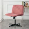 Pink Velvet Material. Home Computer Chair Office Chair Adjustable 360 ¬∞Swivel Cushion Chair With Black Foot Swivel Chair Makeup Chair Study Desk Chai