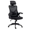 Ergonomic Office Desk Chair with wheels High Back Computer Task Chair Home Mesh Swivel Desk Chair with Adjustable Back Height & Flip up Arms & Lumbar
