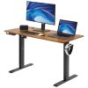 VEVOR Height Adjustable Desk, 47.2 x 31.5 in, 3-Key Modes Electric Standing Desk,Whole Piece Desk Board, Sturdy Dual Metal Frame, Max. Bearing 180 LBS