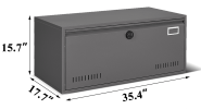 Electronic Digital Lateral File Cabinet, Large Drawer Metal Filing Cabinet with Hanging Rod for letter, A4, documents and so on, for Home Office using