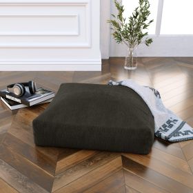 Jaxx Brio Large D√©cor Floor Pillow / Meditation Yoga Cushion, Plush Microvelvet, Charcoal