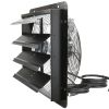 VEVOR Shutter Exhaust Fan, 16'' with Temperature Humidity Controller, EC-motor, 2650 CFM, 10-Speed Adjustable Wall Mount Attic Fan, Ventilation and Co
