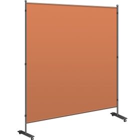 VEVOR Office Partition 71" W x 14" D x 72" H Room Divider w/Thicker Non-See-Through Fabric Office Divider Portable Office Divider Reddish Brown Room P