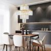 Luxury Crystal Chandelier Modern Chandeliers Lights Fixture Hanging Pendant Light Fixture for Dining Room Bedroom Living Room Dia 19.7 Inch