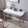 (Clearance Sale) Simple Solid Wood Straight Leg Desk With Drawer For Office Home XH