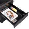 3-Drawer Mobile File Cabinet with Lock, Office Storage Filing Cabinet for Legal/Letter Size, Pre-Assembled Metal File Cabinet Except Wheels Under Desk