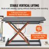 VEVOR Standing Desk Converter, Two-Tier Stand up Desk Riser, 36 inch Large Sit to Stand Desk Converter, 5.5-20.1 inch Adjustable Height, for Monitor,