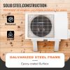 VEVOR Air Conditioner Support Bracket, Max. 220 lbs Load Capacity, Heavy Duty Steel Construction AC No Drilling Easy Installation, Fits Single or Doub