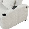 65" Pull Out Sofa Bed Modern Chenille Convertible Loveseat Sofa with Adjsutable Backrest, 2 Pillows, Cup Holders, USB Ports for Living Room, Apartment