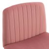 Pink Velvet Material. Home Computer Chair Office Chair Adjustable 360 ¬∞Swivel Cushion Chair With Black Foot Swivel Chair Makeup Chair Study Desk Chai