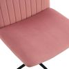 Pink Velvet Material. Home Computer Chair Office Chair Adjustable 360 ¬∞Swivel Cushion Chair With Black Foot Swivel Chair Makeup Chair Study Desk Chai
