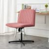 Pink Velvet Material. Home Computer Chair Office Chair Adjustable 360 ¬∞Swivel Cushion Chair With Black Foot Swivel Chair Makeup Chair Study Desk Chai