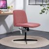Pink Velvet Material. Home Computer Chair Office Chair Adjustable 360 ¬∞Swivel Cushion Chair With Black Foot Swivel Chair Makeup Chair Study Desk Chai