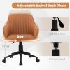 Modern Home Office Chair with Curved Backrest and Comfortable Armrests