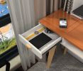 Modern Simple Style Solid Wood Computer Desk,Home Office Writing Desk,Study Table with Drawers