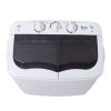 [No logo model replacement 30189854]Compact Twin Tub with Built-in Drain Pump XPB35-ZK35 14.3(7.7 6.6)lbs Semi-automatic Gray Cover Washing Machine