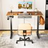 Sweetcrispy Electric Standing Desk with Drawer Adjustable Desk Ergonomic Rising Desk Computer Workstation,48 x 24 Inches Rustic Brown