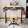 Sweetcrispy Electric Standing Desk with Drawer Adjustable Desk Ergonomic Rising Desk Computer Workstation,55 x 24 Inches Black