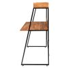 FCH Vintage Color 2-Tier Ladder Computer Desk with Storage Bookshelf, Modern Writting Table for Office and Home RT