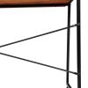 FCH Vintage Color 2-Tier Ladder Computer Desk with Storage Bookshelf, Modern Writting Table for Office and Home RT