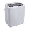 [No logo model replacement 30189854]Compact Twin Tub with Built-in Drain Pump XPB35-ZK35 14.3(7.7 6.6)lbs Semi-automatic Gray Cover Washing Machine
