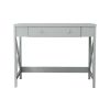 Modern Home Office Desk Study Table Writing Desk with 1 Storage Drawer; Makeup Vanity Dressing Table X Design Accent-Grey