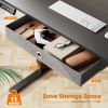 Sweetcrispy Electric Standing Desk with Drawer Adjustable Desk Ergonomic Rising Desk Computer Workstation,55 x 24 Inches Black