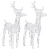 Christmas Reindeers 2 pcs Warm White 80 LEDs Acrylic