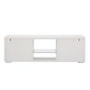 White morden TV Stand with LED Lights,high glossy front TV Cabinet,can be assembled in Lounge Room, Living Room or Bedroom,color:WHITE