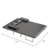 Sofa Bed, Convertible Sleeper Sofa, Couch, Double Chaise Sofa,Loveseat, Sofa Chair,with Tapered Legs, 1000lb Weight Capacity, Integrated Sofa, Small C