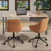 Modern Home Office Chair with Curved Backrest and Comfortable Armrests