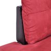 Red Flannel And PVC 3-Piece Couch Living Room Sofa Set A