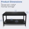 YSSOA Storage Shelf for Living Room and Office, Easy Assembly, Black (Home Coffee Table), 31x20x16 inch