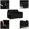 MH 54" Modern Convertible Sofa Bed with 2 Detachable Arm Pockets, Velvet Loveseat Sofa with Pull Out Bed, 2 Pillows and Living Room Adjustable Backres