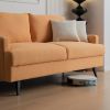 64" W Fabric Upholstered Love seat with metal Legs/High Resilience Sponge Couch for Living Room;  Bedroom;  Apartment; Yellow