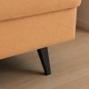 64" W Fabric Upholstered Love seat with metal Legs/High Resilience Sponge Couch for Living Room;  Bedroom;  Apartment; Yellow