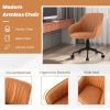 Modern Home Office Chair with Curved Backrest and Comfortable Armrests