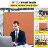VEVOR Office Partition 71" W x 14" D x 72" H Room Divider w/Thicker Non-See-Through Fabric Office Divider Portable Office Divider Reddish Brown Room P