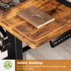 Sweetcrispy Electric Standing Desk with Drawer Adjustable Desk Ergonomic Rising Desk Computer Workstation,48 x 24 Inches Rustic Brown