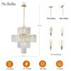 Luxury Crystal Chandelier Modern Chandeliers Lights Fixture Hanging Pendant Light Fixture for Dining Room Bedroom Living Room Dia 19.7 Inch
