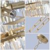 Luxury Crystal Chandelier Modern Chandeliers Lights Fixture Hanging Pendant Light Fixture for Dining Room Bedroom Living Room Dia 19.7 Inch