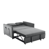 Convertible Sofa Bed, 3-in-1 Versatile Velvet Double Sofa with Pullout Bed, Seat with Adjustable Backrest, Lumbar Pillows, and Living Room Side Pocket
