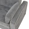 65.7" Linen Upholstered Sleeper Bed, Pull Out Sofa Bed Couch attached two throw pillows, Dual USB Charging Port and Adjustable Backrest for Living Roo