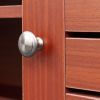 Home Office Computer Desk with Hutch; Teak