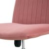 Pink Velvet Material. Home Computer Chair Office Chair Adjustable 360 ¬∞Swivel Cushion Chair With Black Foot Swivel Chair Makeup Chair Study Desk Chai